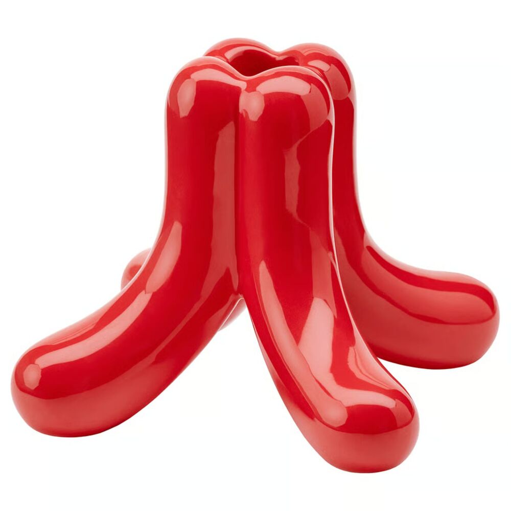 IKEA VINTERFINT Candlestick, Red, 4"